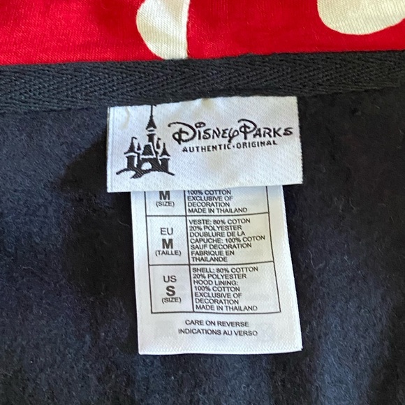 Disney Parks Minnie Mouse Zip Up Hoodie with Ears & Bow - Picture 5 of 7